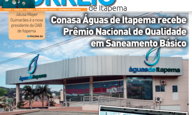 Conasa Águas de Itapema receives National Prize for Quality in Basic Sanitation