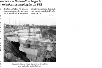 Investimentos da Sanesalto chegarão a R$ 13,1 milhões na ampliação da ETE