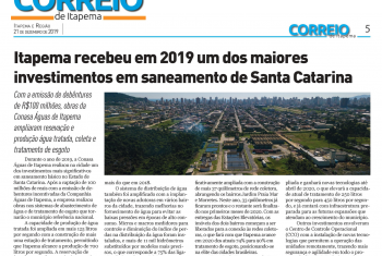 Itapema recebeu em 2019 um dois maiores investimentos em saneamento de Santa Catarina
