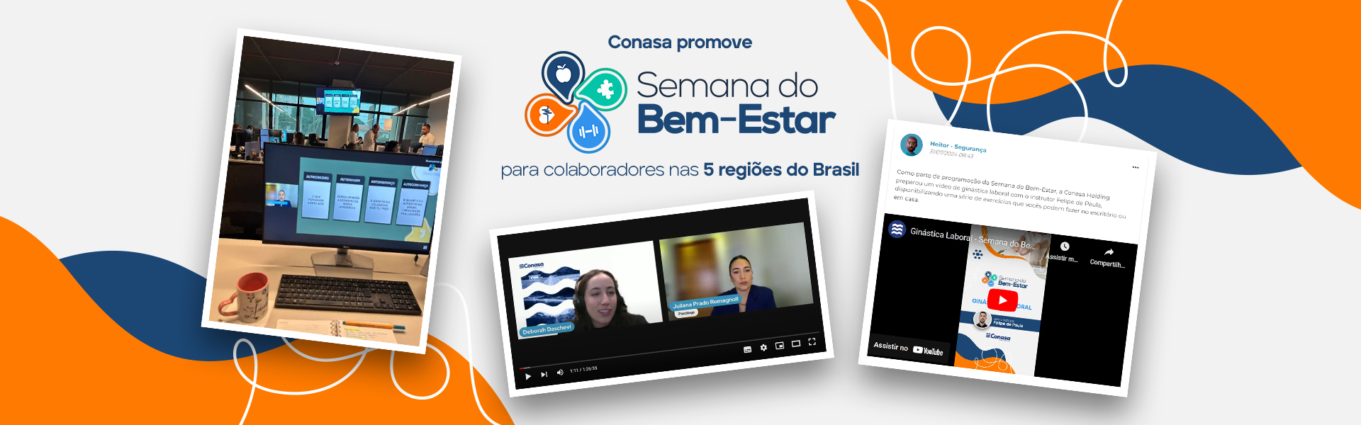 Conasa promove Semana do Bem-Estar para colaboradores nas 5 regiões do Brasil